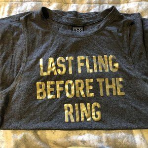 "Last Fling before the ring" Tank top Size M
